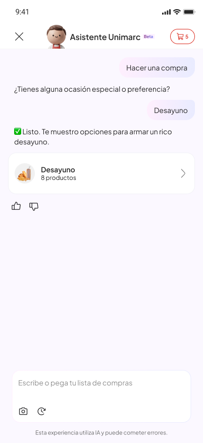Propuesta de desayuno