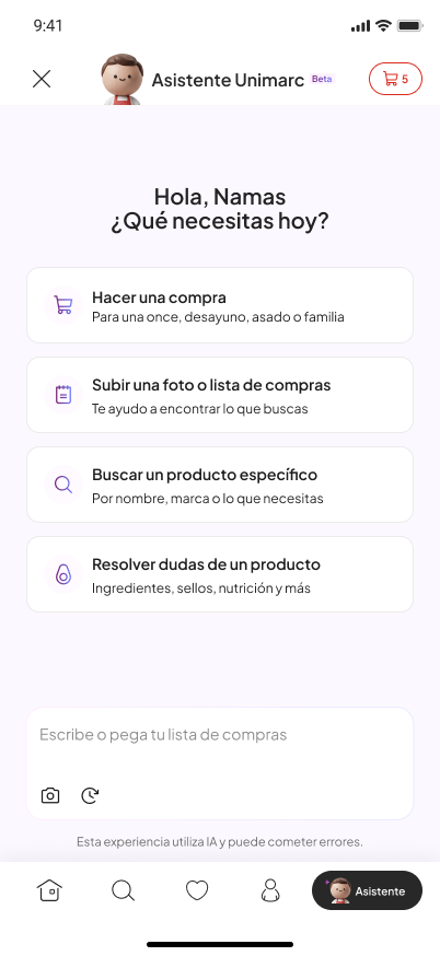 Unimarc Shopping Assistant